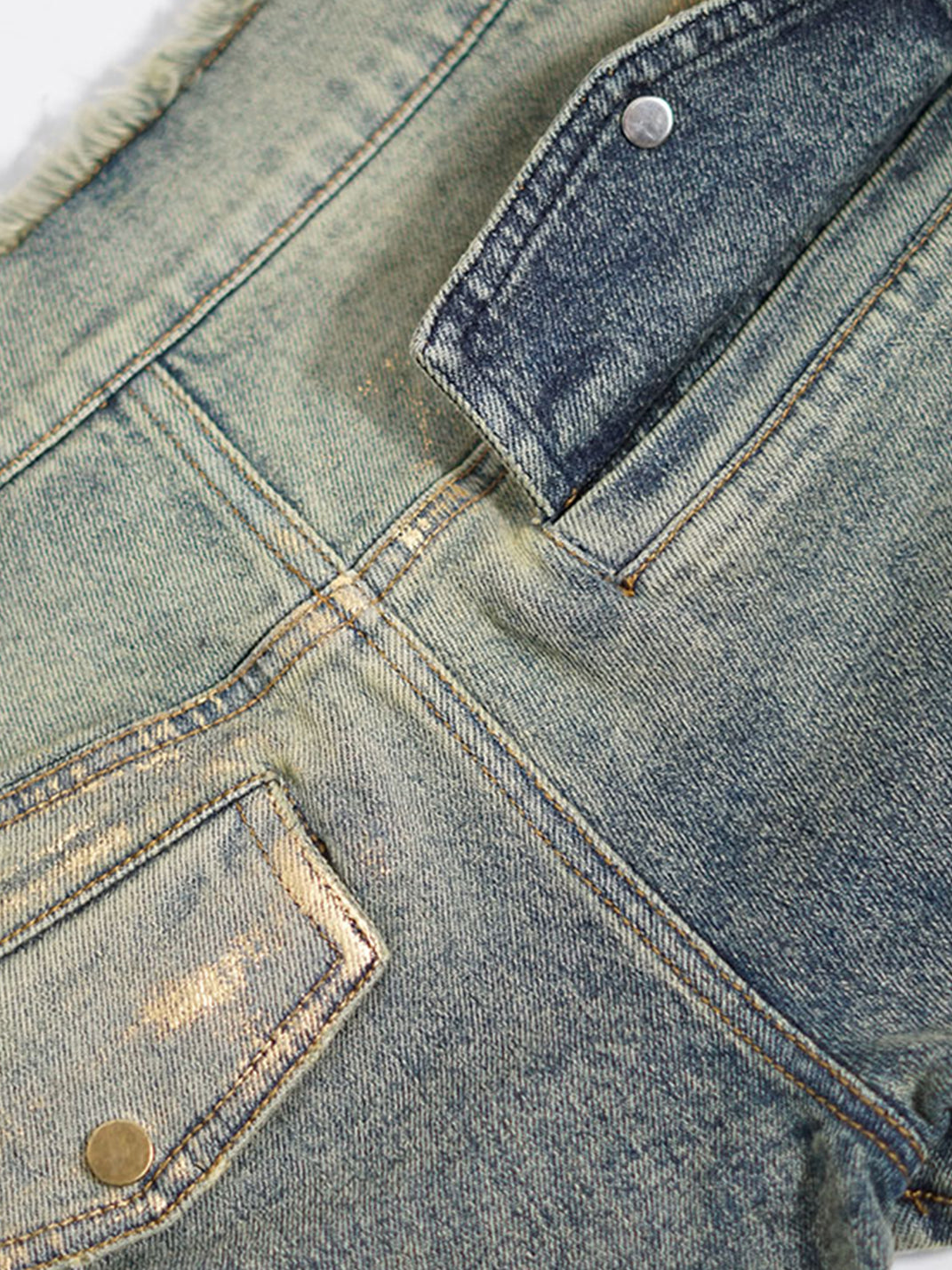 CestNous|Women's Patchwork Pleated Denim Skort - PSYLOS 1, CestNous|Women's Patchwork Pleated Denim Skort, Shorts, CestNous, PSYLOS 1